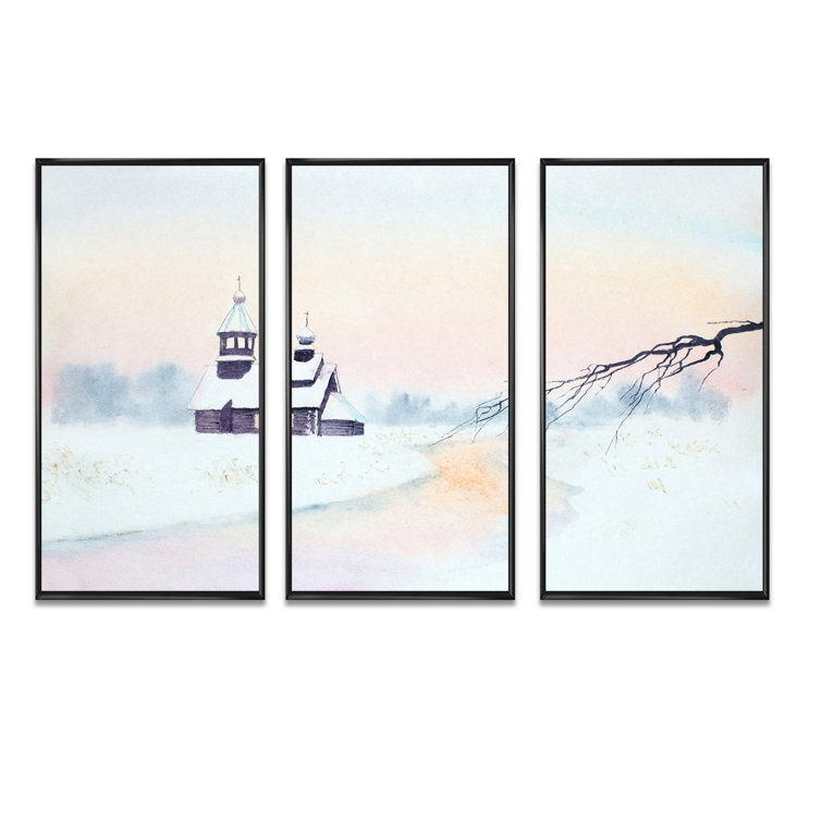 Winston Porter 3 Piece Picture Frame Print on Canvas Wayfair